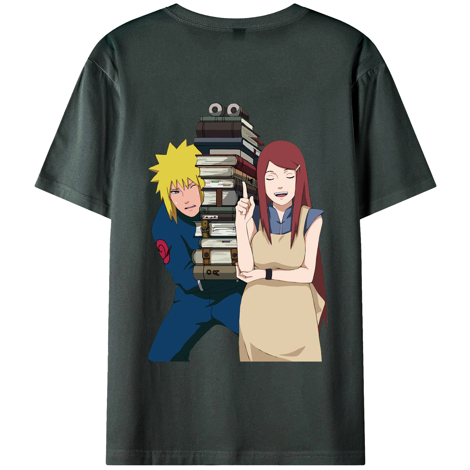 （画像用） NARUTO -ナルト- 波風 ミナト Namikaze Minato 綿100％ メンズ半袖Tシャツ（バックプリント） 通気性